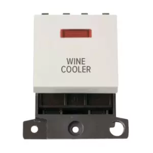 Image of Click Scolmore MiniGrid 20A Double-Pole Switch & Neon Wine Cooler Switch White - MD023PW-WC