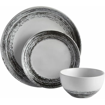 Image of Premier Housewares - Dinner Sets With 12 Pieces / White Dinner Set With Different Sized Plates For Dinners / Lunches / Set For 4 Made In Stoneware 28