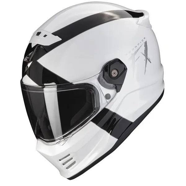 Image of Scorpion Covert FX Gallus White-Black Full Face Helmet S