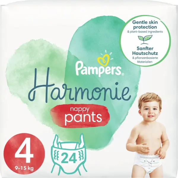 Image of Pampers Harmonie Nappy Pants Size 4 24 Nappies