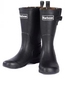 Image of Barbour Kids Simonside Adjustable Wellington Boots - Black, Size 4 Older