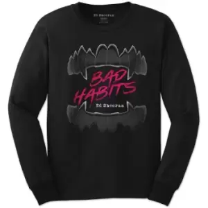 Image of Ed Sheeran - Bad Habits Unisex XX-Large Long Sleeved T-Shirt - Black