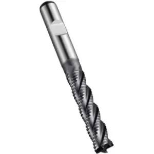 Image of C948 8.00MM HSS-E Flatted Shank Long Series Roughing End Mill - Alcrona Coated DIN 844 L