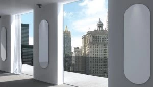 Image of Wickes Soap Ellipse Electric Glass Radiator - White 1380 x 500 mm