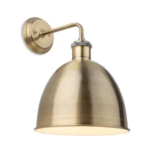 Image of Genoa Industrial Dome Wall Light Antique Brass
