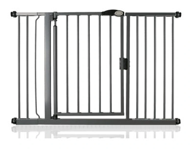 Image of Safetots Pressure Fit Self Closing Stair Gate, 125.4Cm - 132.4Cm, Slate Grey, Auto Closing Baby Gate, Safety Barrier