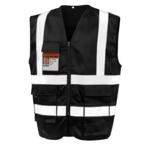 Image of WORK-GUARD by Result Unisex Adult Heavy Duty Security Vest (L) (Black)