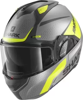 Image of Shark Evo-GT Encke Matt Helmet, grey-yellow, Size L, grey-yellow, Size L