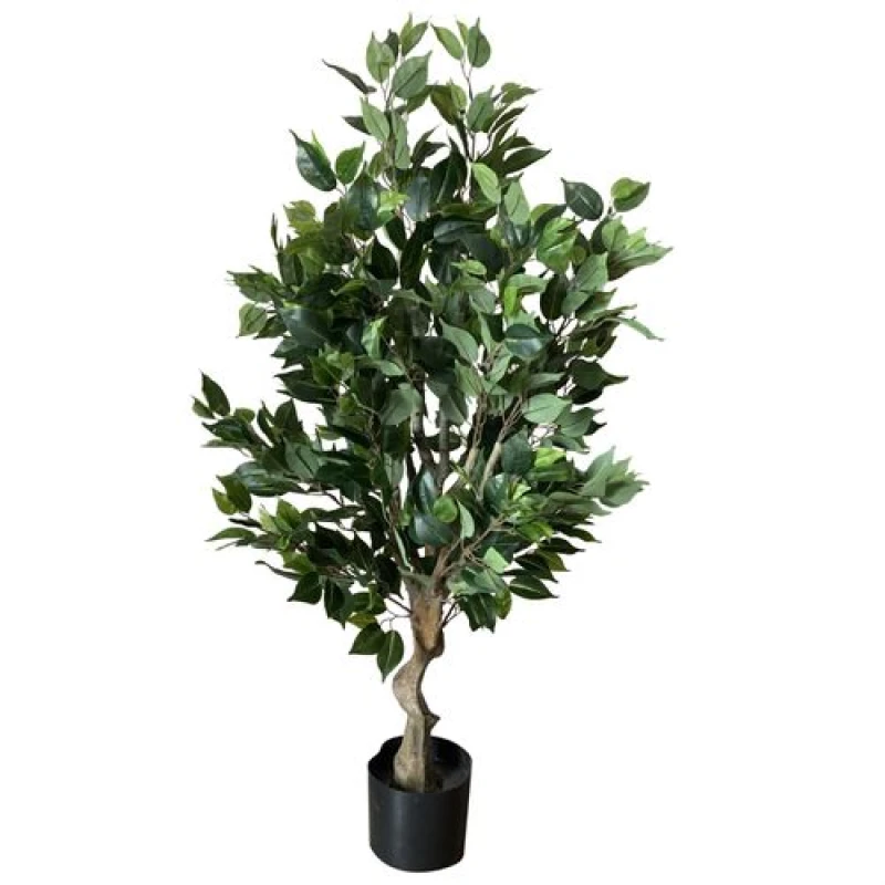 Image of Leaf 100cm Premium Artificial Ficus Twist Tree Green