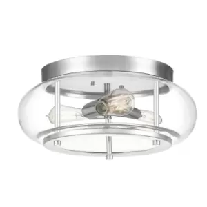 Image of Quoizel Trilogy Cylindrical Ceiling Light Polished Chrome, IP44