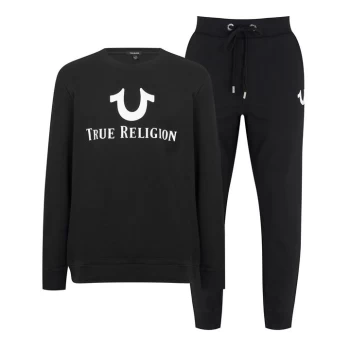 Image of True Religion Crew Pullover Tracksuit - Black