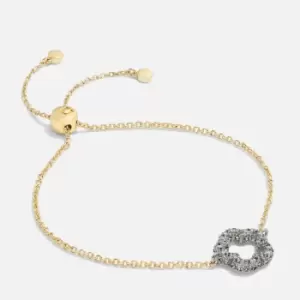 Image of Coach Tearose Slider Gold-Tone Bracelet