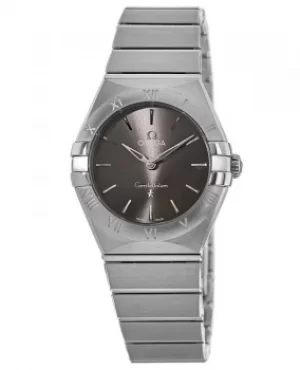 Image of Omega Constellation Manhattan Quartz 28mm Grey Dial Stainless Steel Womens Watch 131.10.28.60.06.001 131.10.28.60.06.001
