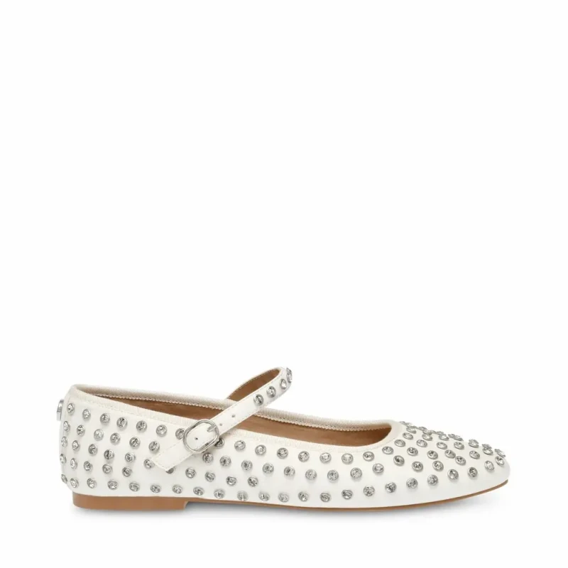 Image of Steve Madden Vinetta-R Rhinestone Sandal - White White 5