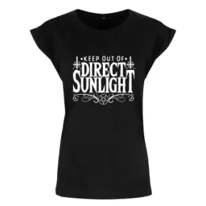 Image of Grindstore Womens/Ladies Keep Out of Direct Sunlight T-Shirt (S) (Black/White)