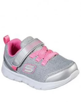 Image of Skechers Toddler Girl Comfy Flex Trainer - Silver