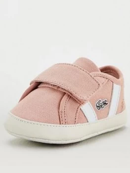 Image of Lacoste Infant Sideline Crib 120 Trainers - Natural/White