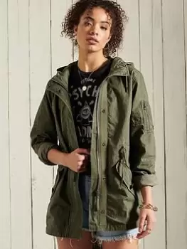 Image of Superdry Field Parka - Green, Size 10, Women