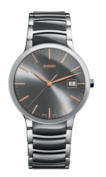 Image of Rado Centrix Mens watch - Water-resistant 3 bar (30 m), Stainless steel, grey