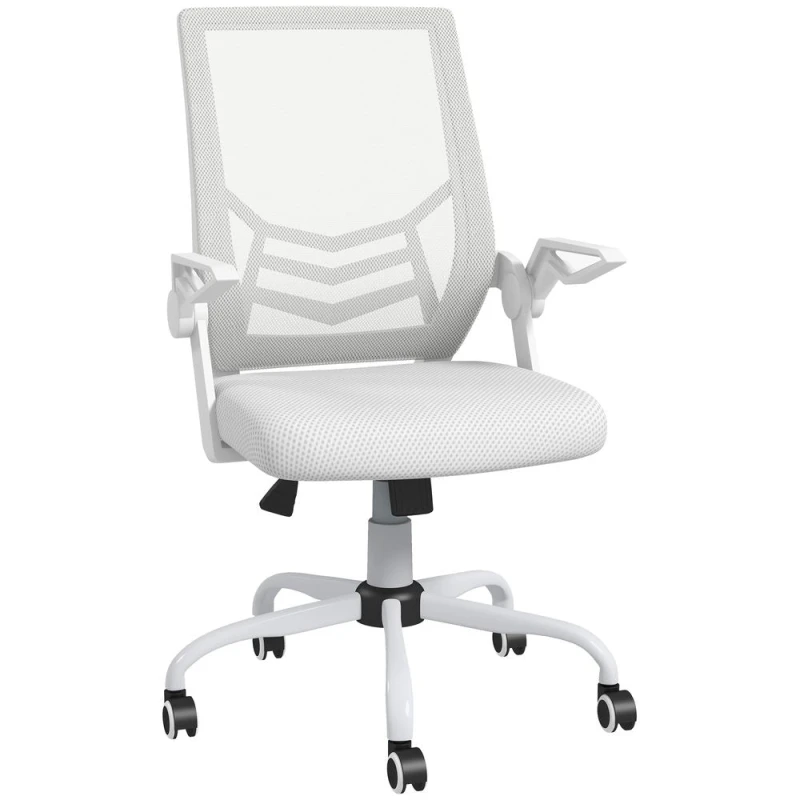 Image of Vinsetto Mesh Swivel Office Chair Task Computer Chair W/ Lumbar Support, White 921-547V70WT
