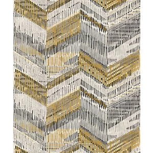 Image of Arthouse Chevron Weave Ochre Wallpaper 10.05m x 53cm