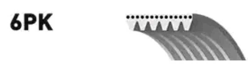 Image of GATES 6PK1845 V-ribbed belt 1845 6 G-Force C12 CVT Belt FORD: MONDEO 4 Turnier, MONDEO 4, MONDEO 4 Stufenheck, VOLVO: V70 3, S80 II V-Ribbed Belts