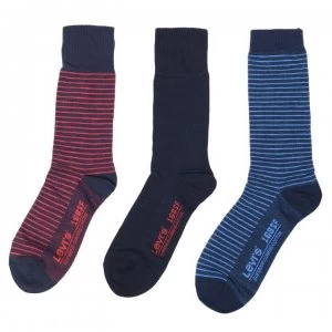Image of Levis 4 Pack Socks Mens - Red/Navy