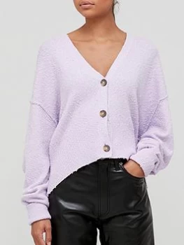 Image of Free People Cosy Button Through Cardigan - Lilac