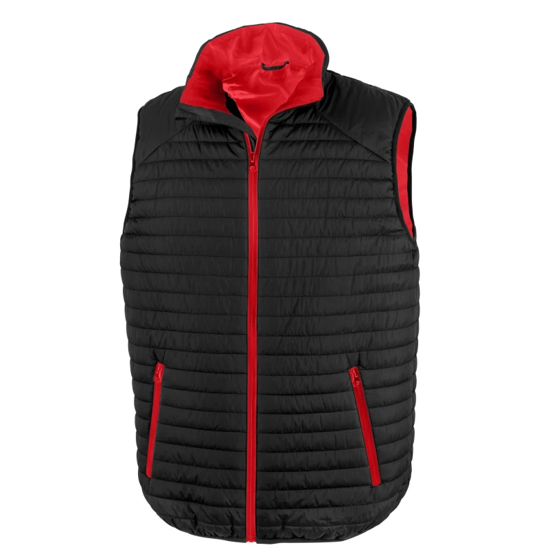 Image of Result Result Men Thermoquilt Gilet in Jet Black Size: X-Small Jet Black XS Male 5063470477531