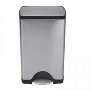 Image of Slingsby Silver Deluxe Rectangular 38 Litre Pedal Bin 374815