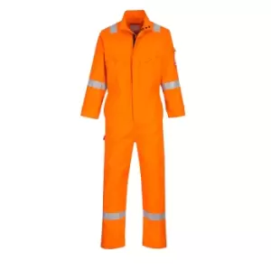 Image of Portwest Mens Bizflame Flame Resistant Work Overall/Coverall (M/R) (Orange)