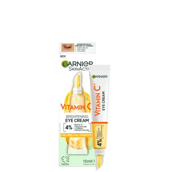 Image of Garnier Brightening 4% Vitamin C, Niacinamide, Caffeine and Banana Powder Eye Cream 15ml