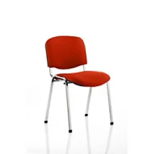 Image of Dynamic Stacking Chair ISO Seat Without Arms Fabric Tobasco Red Pack of 4