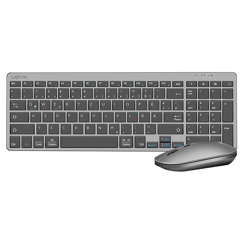 Image of LogiLink ID0215 keyboard Mouse included Home/Office Bluetooth QWERTZ G