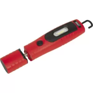 Image of 360A‚A° Swivel Inspection Light - 7 SMD & 3W SMD LED - Rechargeable - Red