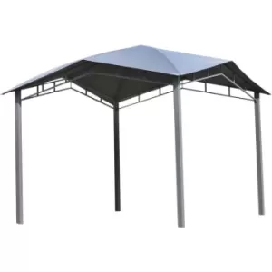 Image of 3x3(m) Outdoor Patio Gazebo Pavilion Canopy Tent Sunshade Steel Frame Grey - Outsunny