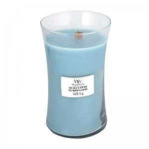 Image of WoodWick Salt & Cotton Large Jar Candle 609.5g
