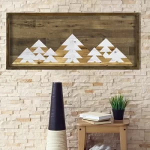 Image of TAH017 Brown White Decorative Framed MDF Painting