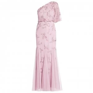 Image of Adrianna Papell Adrianna Shoulder Dress Womens - DUSTED PETAL