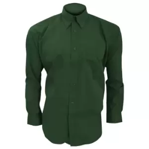 Image of Kustom Kit Mens Long Sleeve Corporate Oxford Shirt (21inch) (Bottle Green)