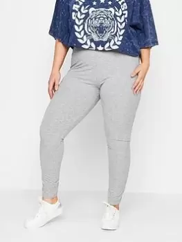 Image of Yours Rib Legging Grey Marl, Grey, Size 16, Women