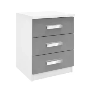 Image of Moritz 3 Drawer Bedside White