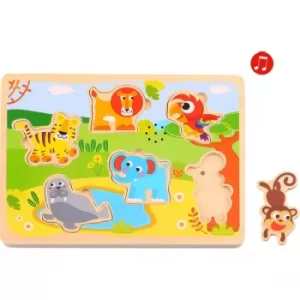 Image of Wooden Animals Puzzle With Sound
