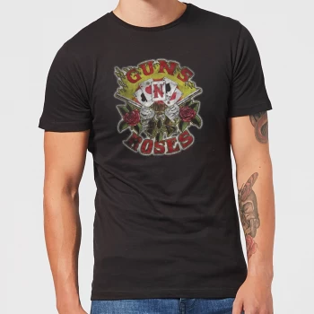 Image of Guns N Roses Cards Mens T-Shirt - Black - 4XL - Black