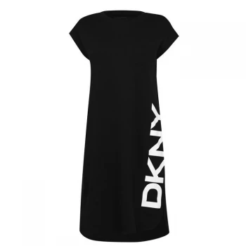 Image of DKNY Logo Mini Dress - Black