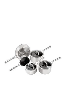 Image of Ninja Foodi Zerostick Stainless Steel 16cm Milk, 16/18/20cm Sauce Pan & 24cm Frying Pan C65000UK