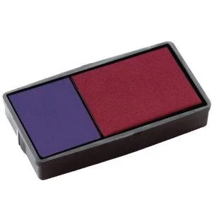 Image of COLOP 649122 Replacement Ink Pad BlueRed Pack of 2 649122
