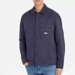 Image of Tommy Jeans Essential Oxford-Cotton Overshirt - M
