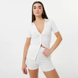 Image of Jack Wills Short Sleeve Button Up Top - Green