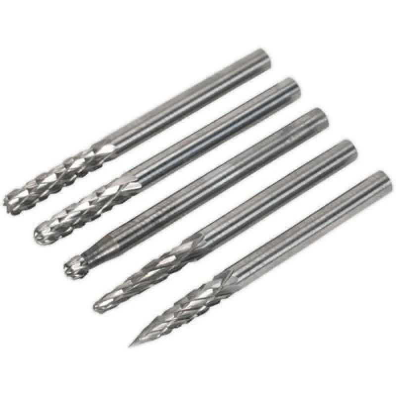 Image of Loops 5 PACK - 3mm Micro Carbide Burr Bits Set - VARIOUS HeadS - Rotary Metal Cutter Multi